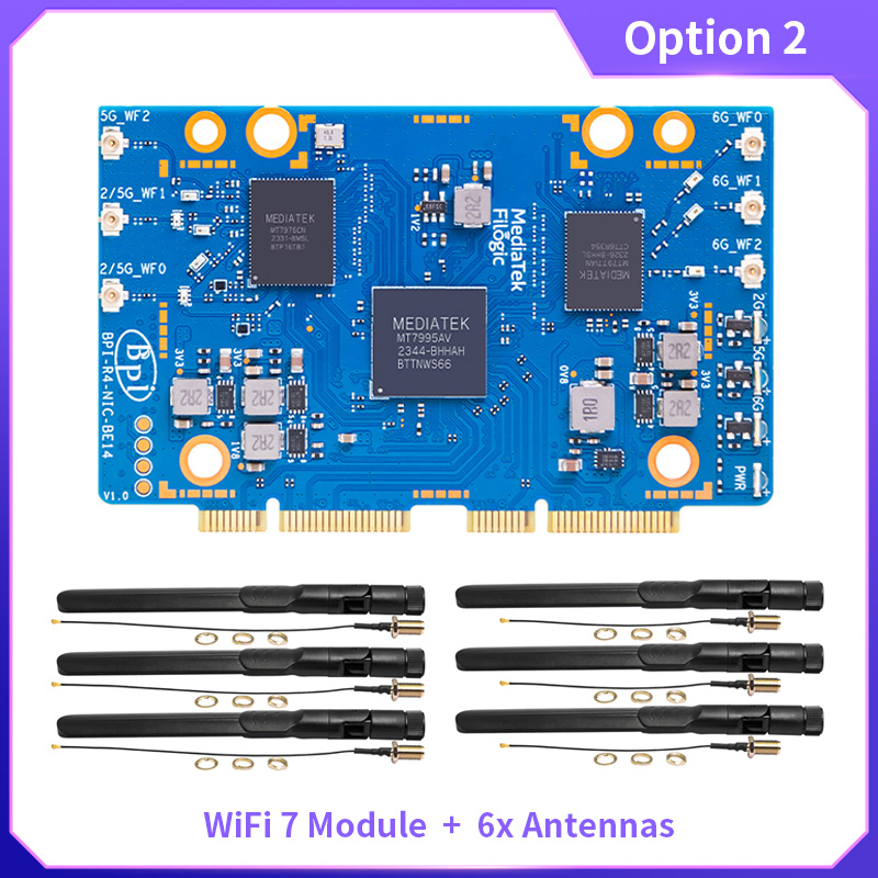 وحدة BPI-R4-NIC-BE14 WiFi 7 مع - مراجعة Bananapi Bpi R4 Wifi 7 وسعره